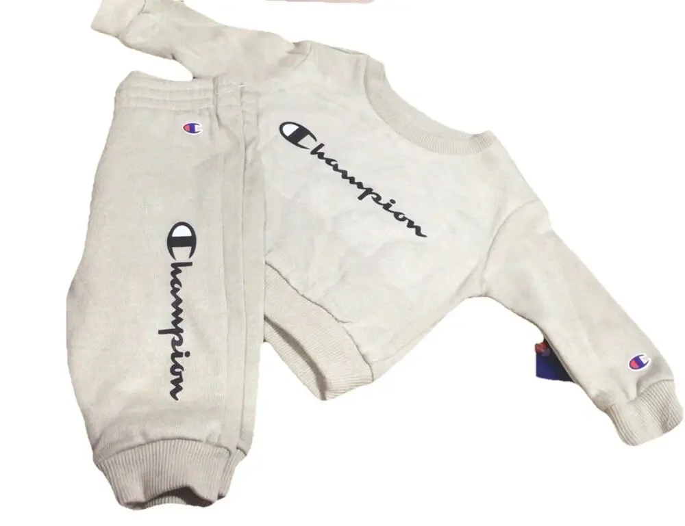 Champion 2 Piece Sweatshirt and Pants Set Joggers Logo Sporty Baby Size 3m